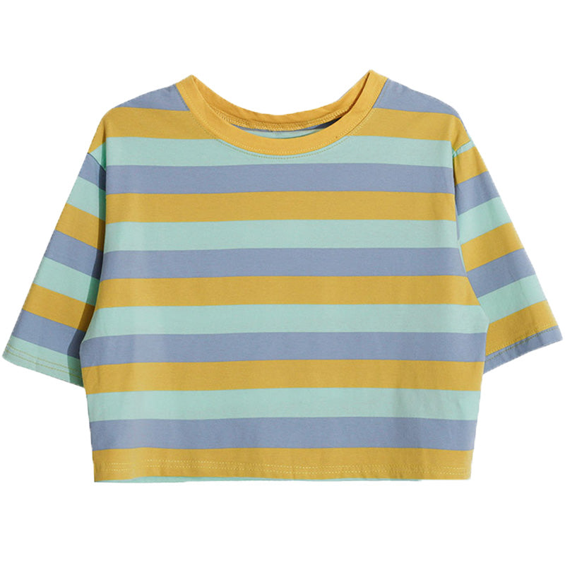 Striped short-sleeved T-shirt  PL20426