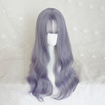 Purple long curly wig PL50635