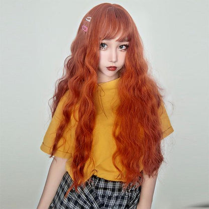 Cute orange curly hair wig  PL20590