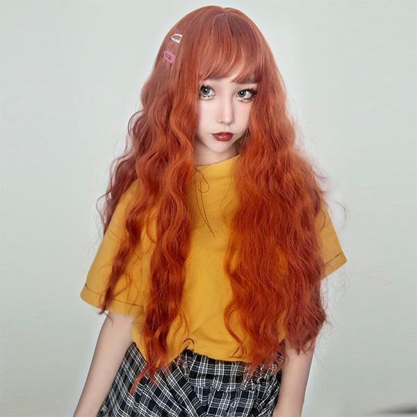 Cute orange curly hair wig  PL20590