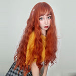 Cute orange curly hair wig  PL20590