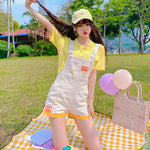 Yellow (suspenders + T-shirt) 2-piece set  PL52279