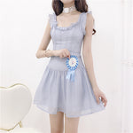 Blue suspender dress PL51278