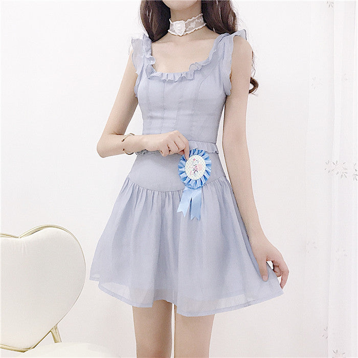 Blue suspender dress PL51278