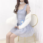 Blue suspender dress PL51278