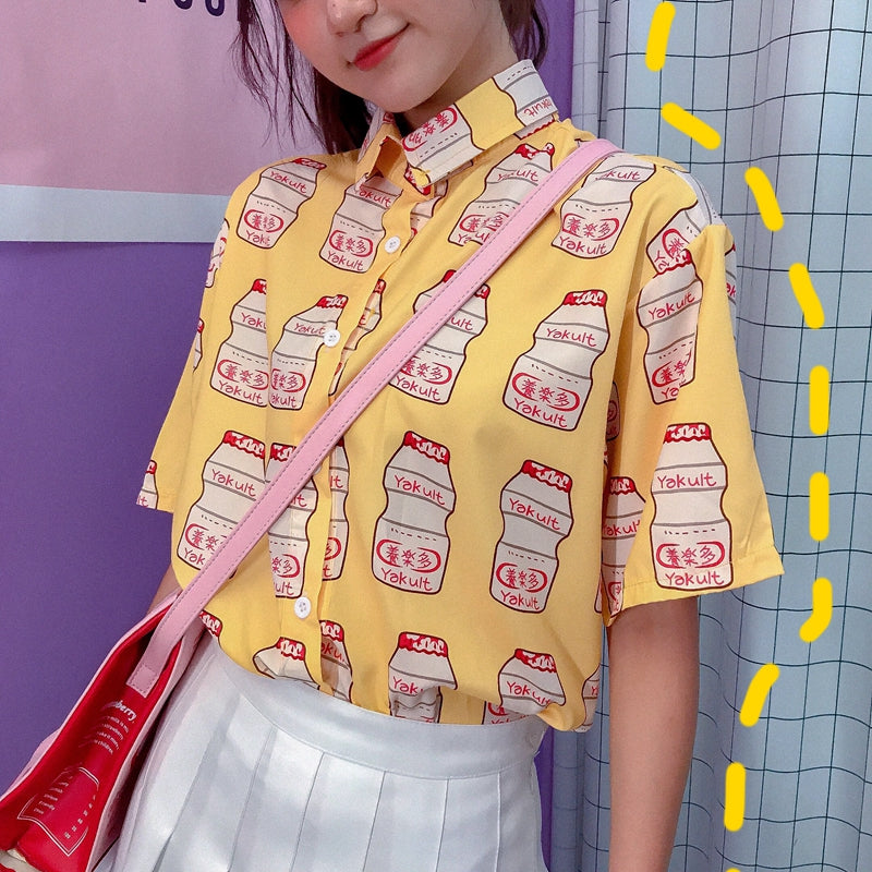 Yakult printed shirt PL20443