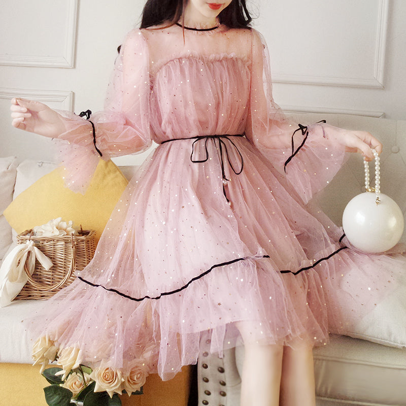 Lolita long sleeve mesh dress PL20348