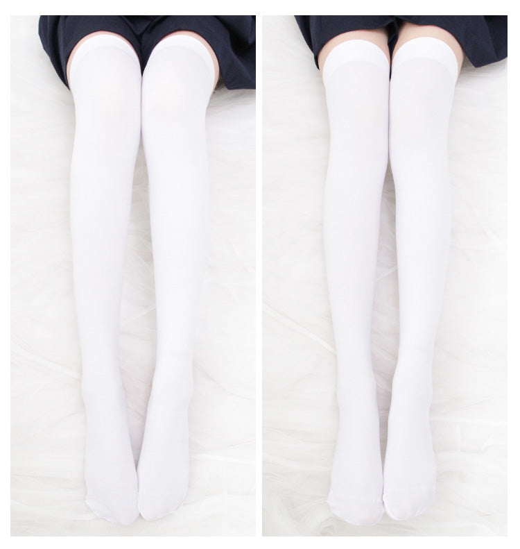 Velvet Japanese high socks （buy one get one free）PL10141