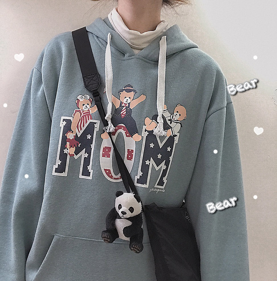 Bear print sweater PL21112