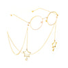 Golden glasses + glasses chain PL30019