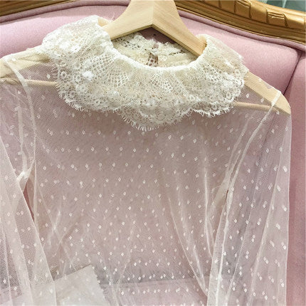 Lace bottoming shirt PL52073