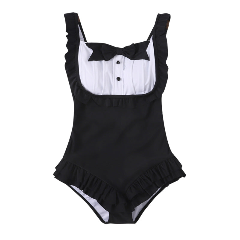 Black Bowknot One-Piece Swimsuit PL51324