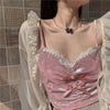 Pink velvet camisole PL51963