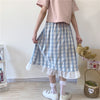 Blue plaid skirt PL50326