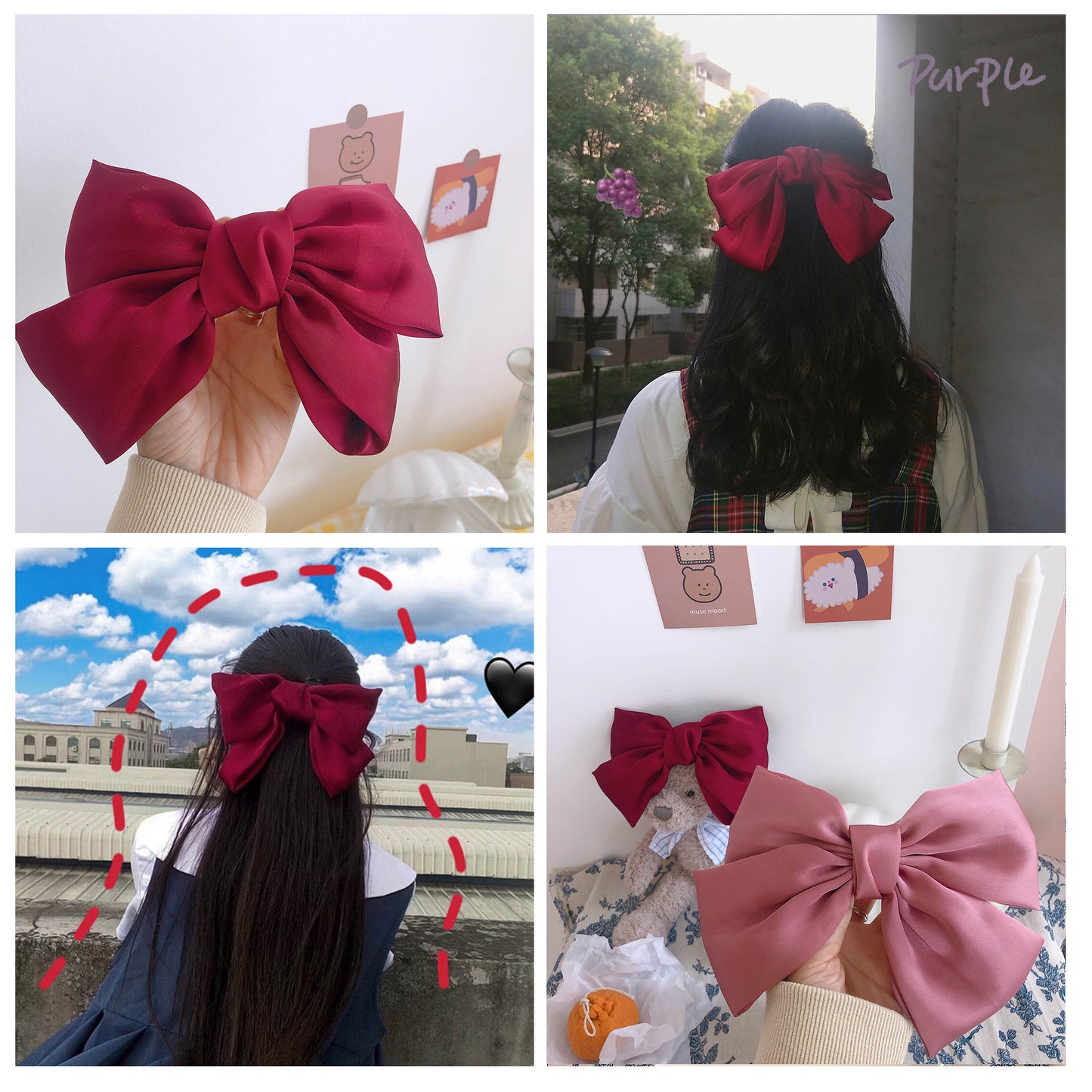 Cute bow hair clip PL50026