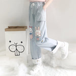 Cute bear embroidered casual pants  PL52532