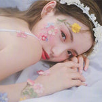 Dried flower stickers face jewelry PL50857