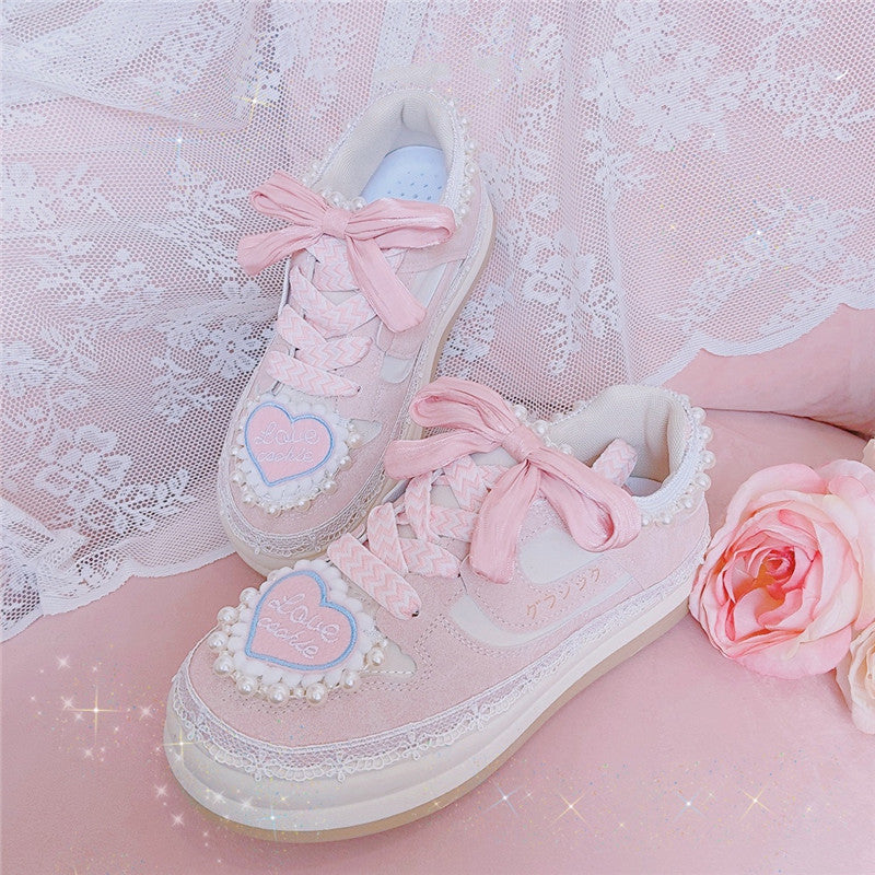 Pink Heart Sneakers  PL52717