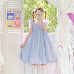 Cute colorful suspender skirt PL51412