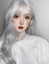 Silver long curly wig PL50703