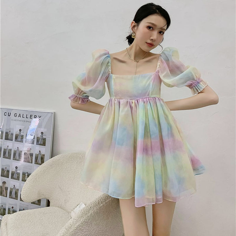 Cute Puff Sleeve Dress PL51935