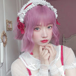 Lolita purple short curly wig PL51988