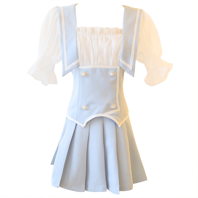 Fresh pleated dress PL51525