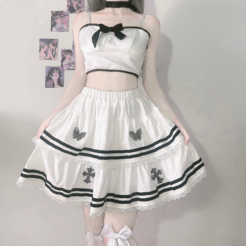 Harajuku High Waist Cake Dress + Sling Top PL51479