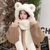 Cute plush hat scarf PL52020