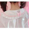 Love white long-sleeved shirt PL51955