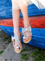 bow flat sandals  PL52433