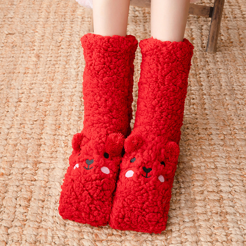 Cute cartoon plush socks (1 pair) PL52147