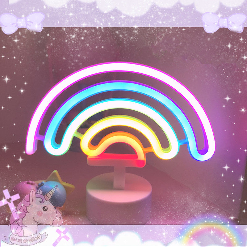 Rainbow Unicorn Neon PL50672