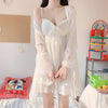 Cute white suspender nightdress PL51903