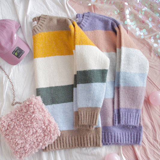 Rainbow striped sweater PL20931