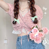 Harajuku Floral Drawstring Top PL51492