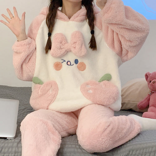 Pink plush pajamas  PL52810