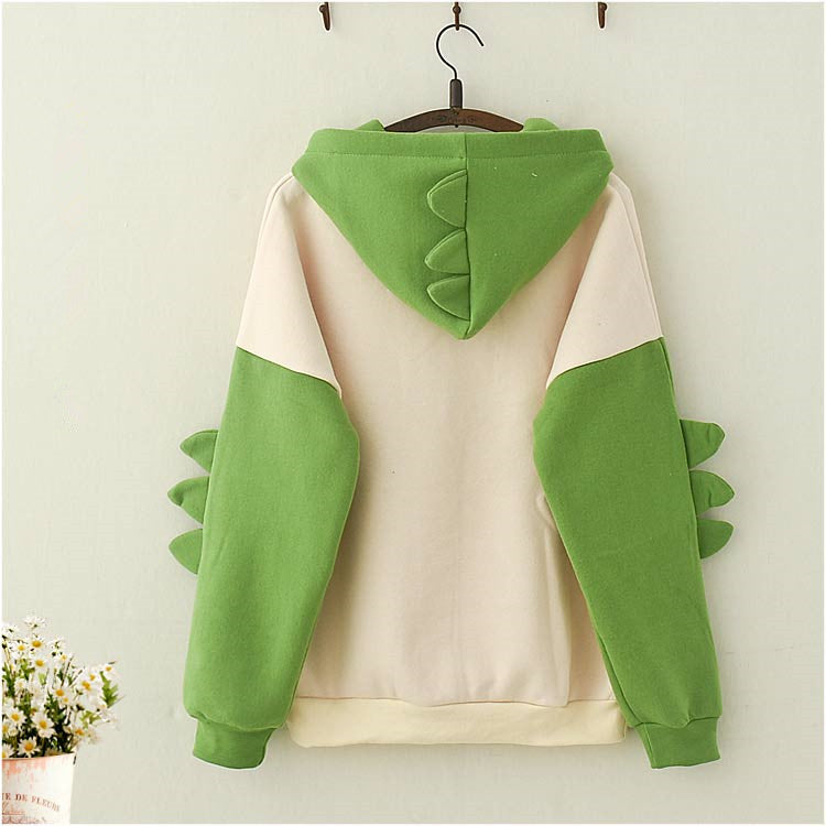 Dinosaur print plus fleece sweater PL21245