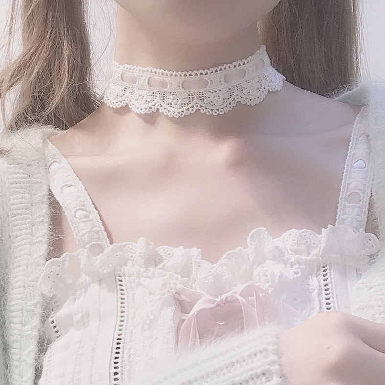 pink lace collar  PL52647