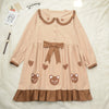 Doll collar bear print dress PL20626