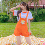 Orange overalls + T-shirt 2-piece set  PL52278