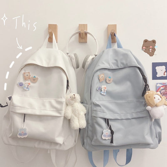 Cute Bear Pendant Backpack PL51469