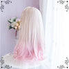 Lolita Gold Pink Long Curly Wig PL51736