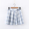 Plaid pleated skirt + tie PL50419