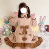 Cute bear print dress PL51175