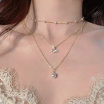 Butterfly multilayer necklace PL51801