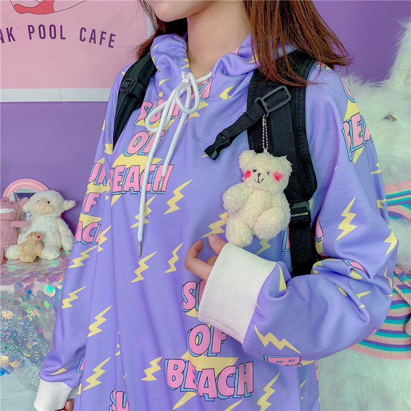 Lightning print sweater PL20887