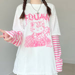 Cute Print Long Sleeve T-shirt PL52002