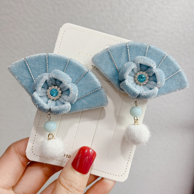 blue bow hair accessory   PL52247