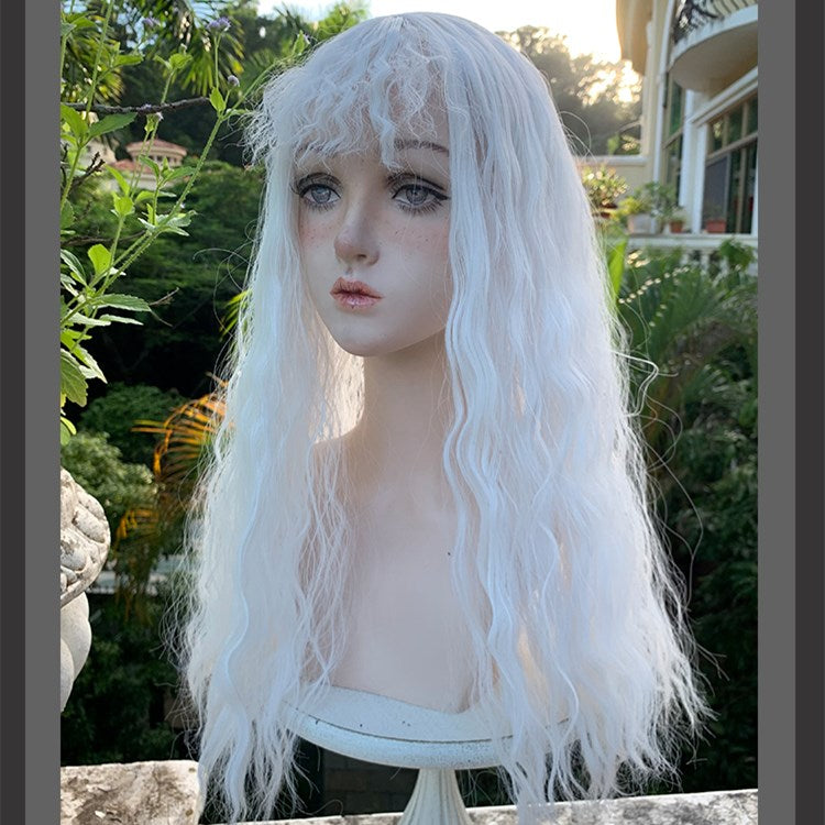 Lolita wool roll white wig PL51823